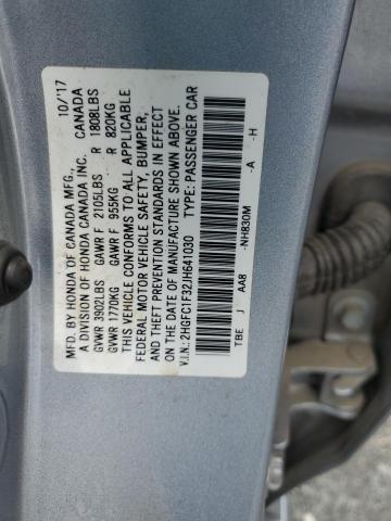 2018 HONDA CIVIC EX - 2HGFC1F32JH641030