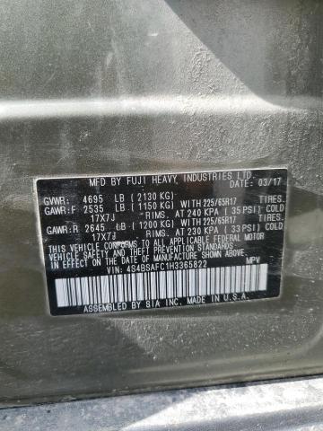 2017 SUBARU OUTBACK 2. 4S4BSAFC1H3365822