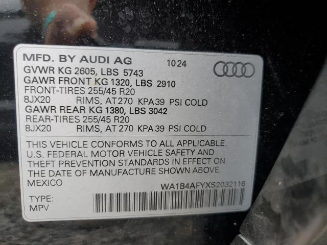 2025 AUDI SQ5 PREMIU WA1B4AFYXS2032116
