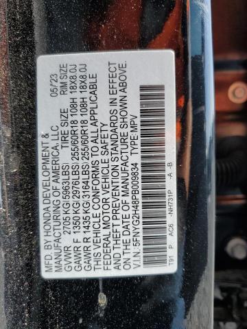 2023 HONDA PILOT EXL 5FNYG2H48PB009834