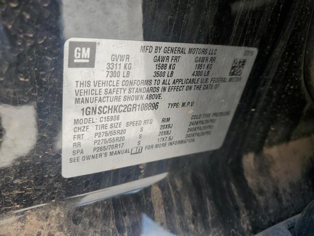 2016 CHEVROLET SUBURBAN C - 1GNSCHKC2GR108896