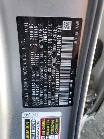 2021 HONDA CLARITY JHMZC5F13MC000007