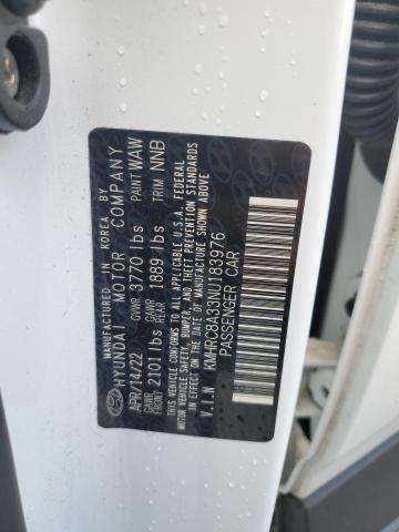 2022 HYUNDAI VENUE SEL KMHRC8A33NU183976