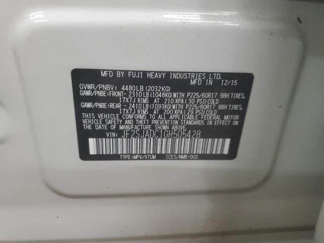 2016 SUBARU FORESTER 2 - JF2SJADC1GH505428