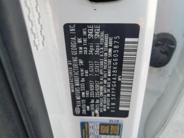 2019 KIA SORENTO L 5XYPG4A38KG605875