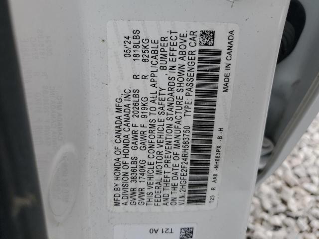 2024 HONDA CIVIC LX - 2HGFE2F24RH583750