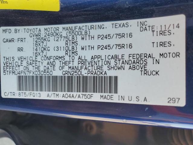 2015 TOYOTA TACOMA DOU - 5TFMU4FN7FX030550
