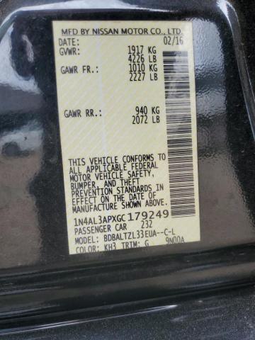 2016 NISSAN ALTIMA 2.5 - 1N4AL3APXGC179249