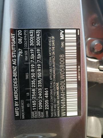2020 MERCEDES-BENZ GLB 250 4M W1N4M4HB0LW058008