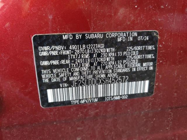 2025 SUBARU FORESTER P JF2SLDDCXSH452572