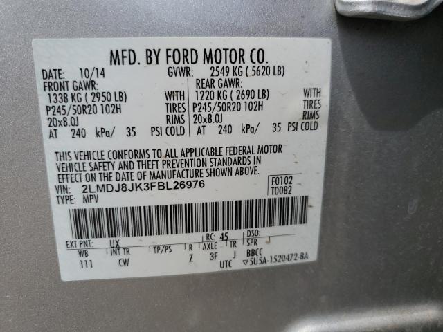 2015 LINCOLN MKX 2LMDJ8JK3FBL26976