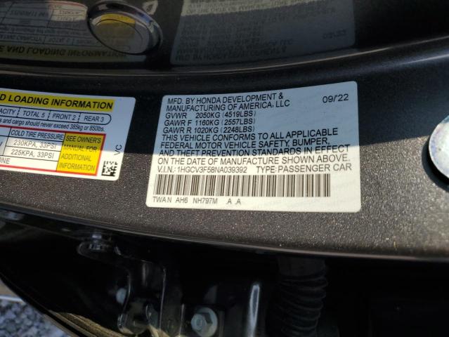 2022 HONDA ACCORD HYB - 1HGCV3F58NA039392