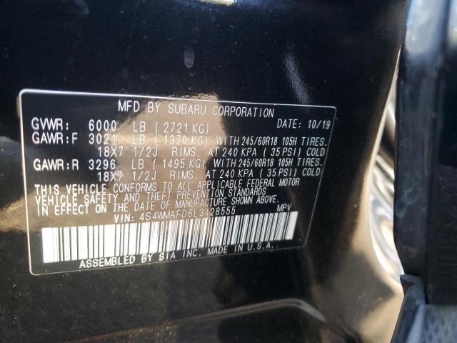 2020 SUBARU ASCENT PRE 4S4WMAFD6L3428555
