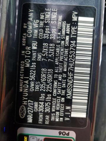 2017 HYUNDAI SANTA FE S - KM8SNDHF7HU253794