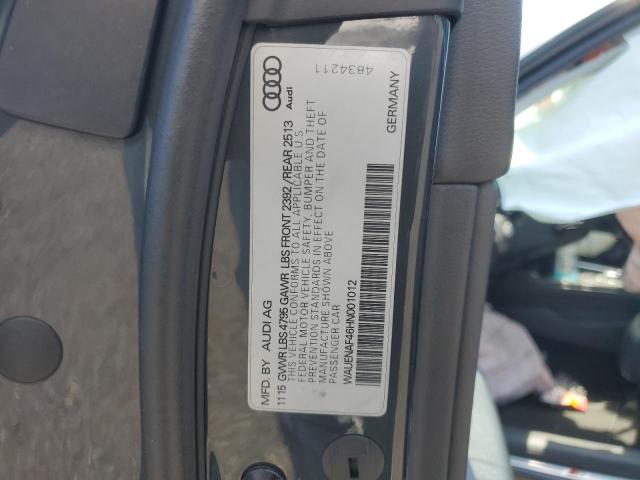 2017 AUDI A4 PREMIUM - WAUENAF46HN001012