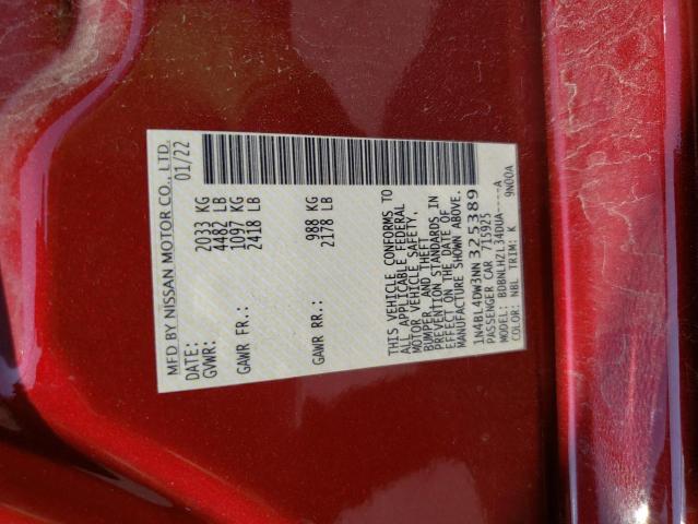 2022 NISSAN ALTIMA SV 1N4BL4DW3NN325389