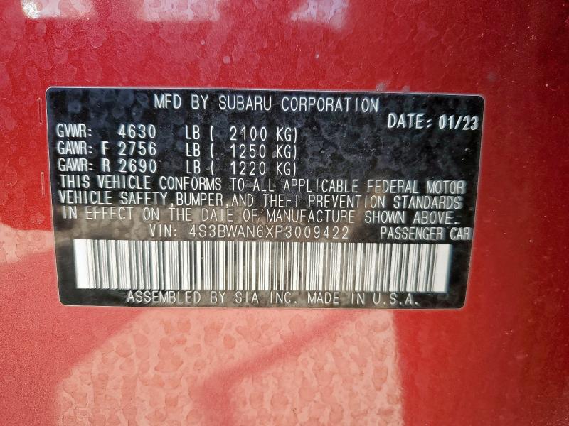 2023 SUBARU LEGACY LIM 4S3BWAN6XP3009422