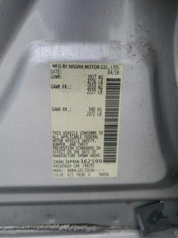 2016 NISSAN ALTIMA 2.5 - 1N4AL3AP4GN362599