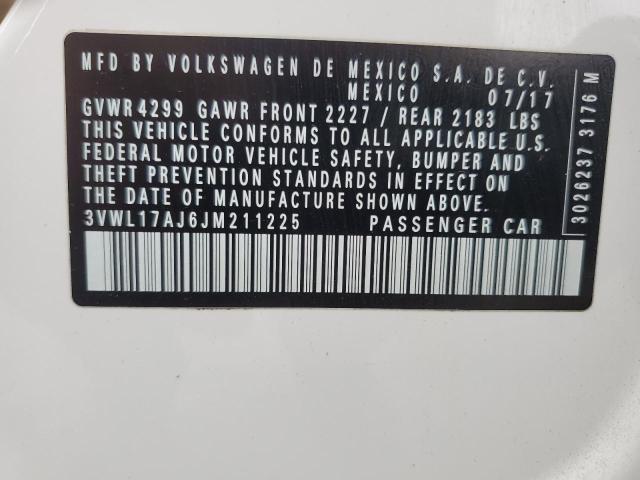 2018 VOLKSWAGEN JETTA SEL 3VWL17AJ6JM211225