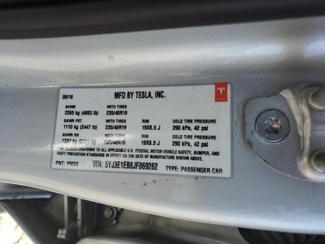 2018 TESLA MODEL 3 5YJ3E1EB8JF069262
