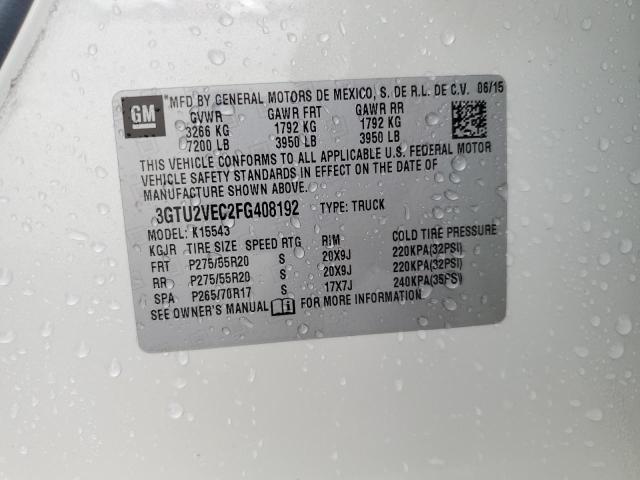 2015 GMC SIERRA K15 - 3GTU2VEC2FG408192