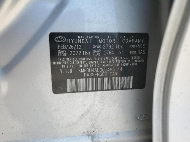 kmhdh4ae0cu466144 - 2012 Hyundai Elantra Gls - #62212455
