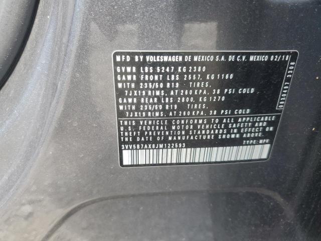 2018 VOLKSWAGEN TIGUAN SEL 3VV5B7AX8JM122593