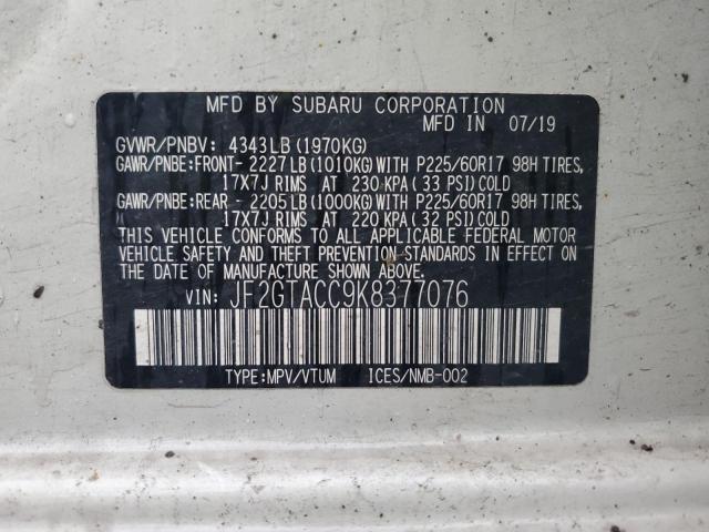 2019 SUBARU CROSSTREK JF2GTACC9K8377076
