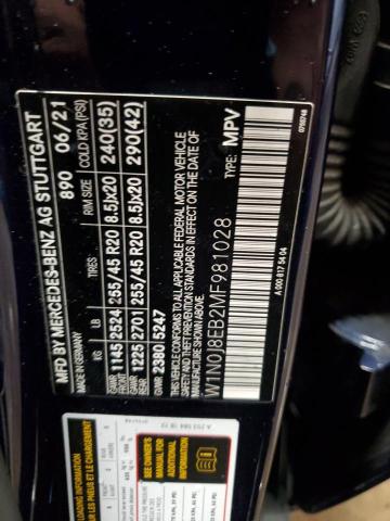 2021 MERCEDES-BENZ GLC COUPE W1N0J8EB2MF981028
