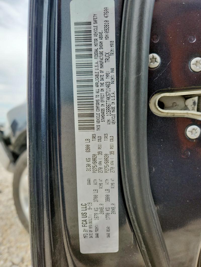 2019 RAM 1500 CLASS 1C6RR6TT4KS711463