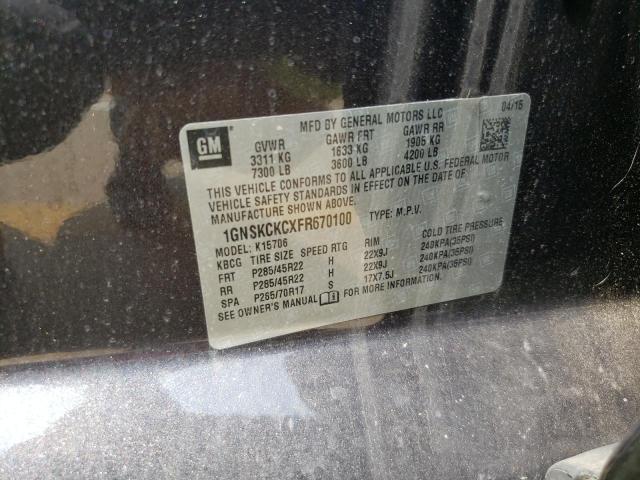 2015 CHEVROLET TAHOE K1500 LTZ 1GNSKCKCXFR670100