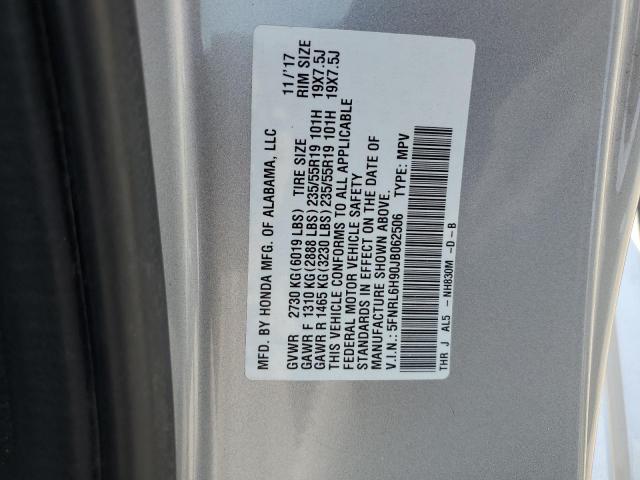 2018 HONDA ODYSSEY EL 5FNRL6H90JB062506