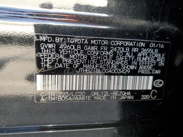 2016 LEXUS GS 350 BAS JTHBZ1BL0GA003429