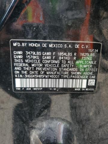 2015 HONDA FIT EX - 3HGGK5H85FM746001