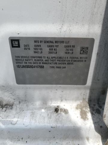 2016 CHEVROLET SONIC LS 1G1JA6SG6G4167568