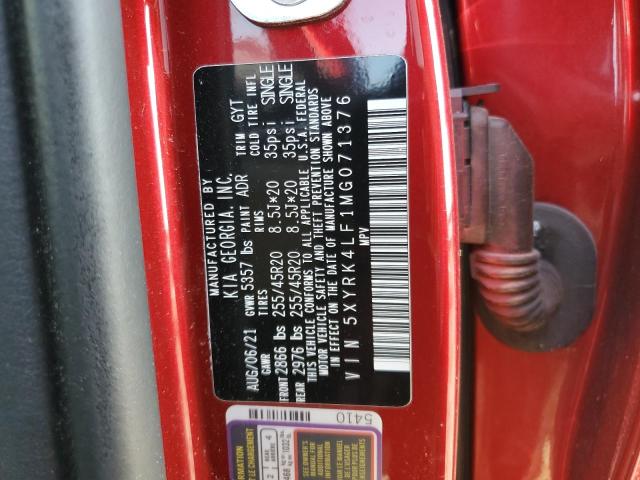 2021 KIA SORENTO SX 5XYRK4LF1MG071376