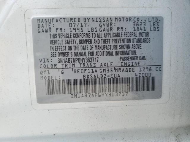 2017 NISSAN SENTRA S - 3N1AB7AP6HY363717