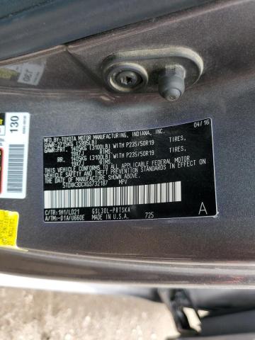 2016 TOYOTA SIENNA SE 5TDXK3DCXGS732187