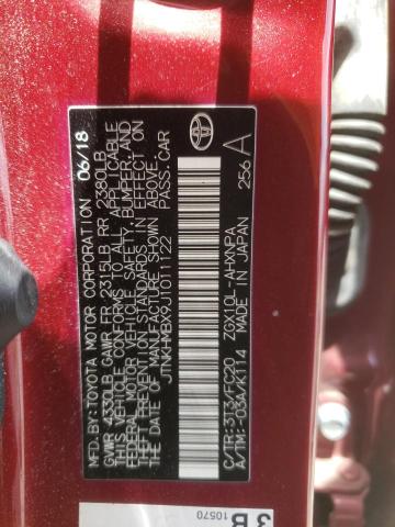 2018 TOYOTA C-HR XLE JTNKHMBX9J1011122