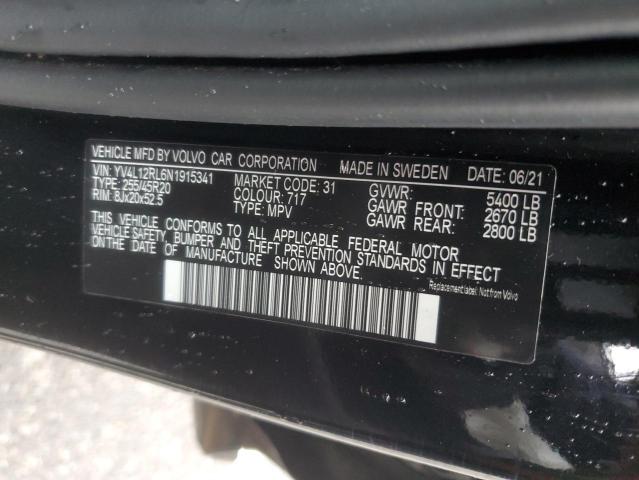 2022 VOLVO XC60 B5 IN YV4L12RL6N1915341