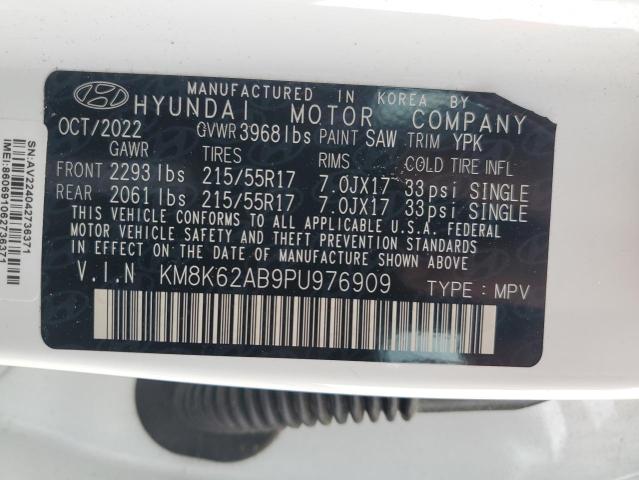 2023 HYUNDAI KONA SEL KM8K62AB9PU976909