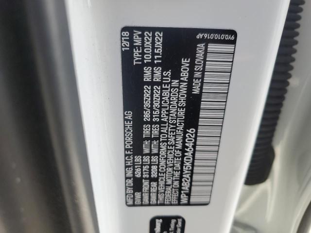 2019 PORSCHE CAYENNE S WP1AB2AY5KDA64026