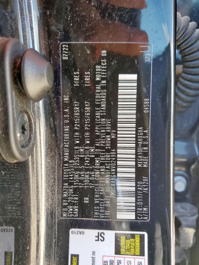 2022 TOYOTA COROLLA CR 7MUCAABG4NV024984
