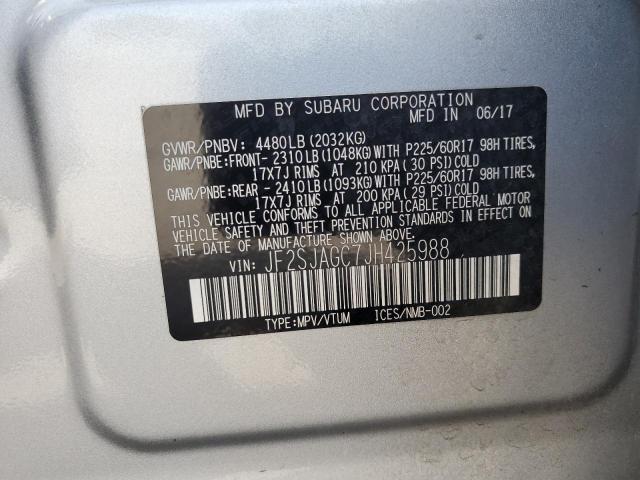 2018 SUBARU FORESTER 2 JF2SJAGC7JH425988