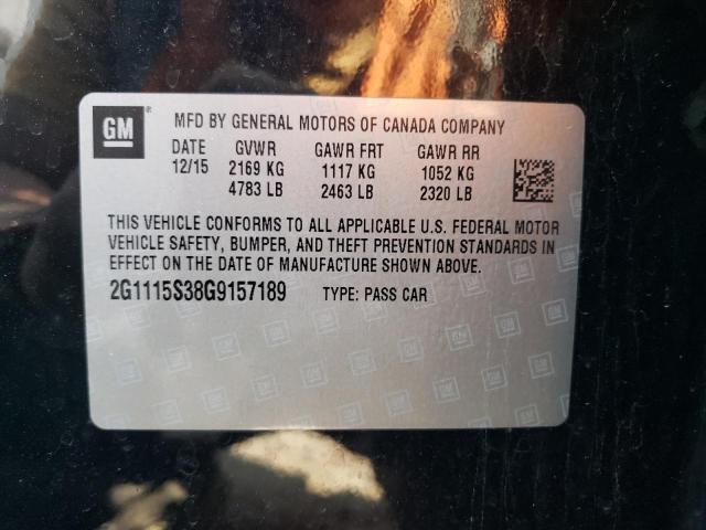 2016 CHEVROLET IMPALA LT 2G1115S38G9157189