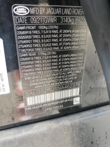 2022 LAND ROVER RANGE ROVE - SALGS2RU1NA462376