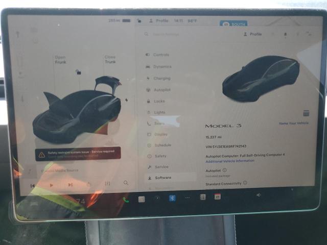 2024 TESLA MODEL 3 5YJ3E1EA9RF742143