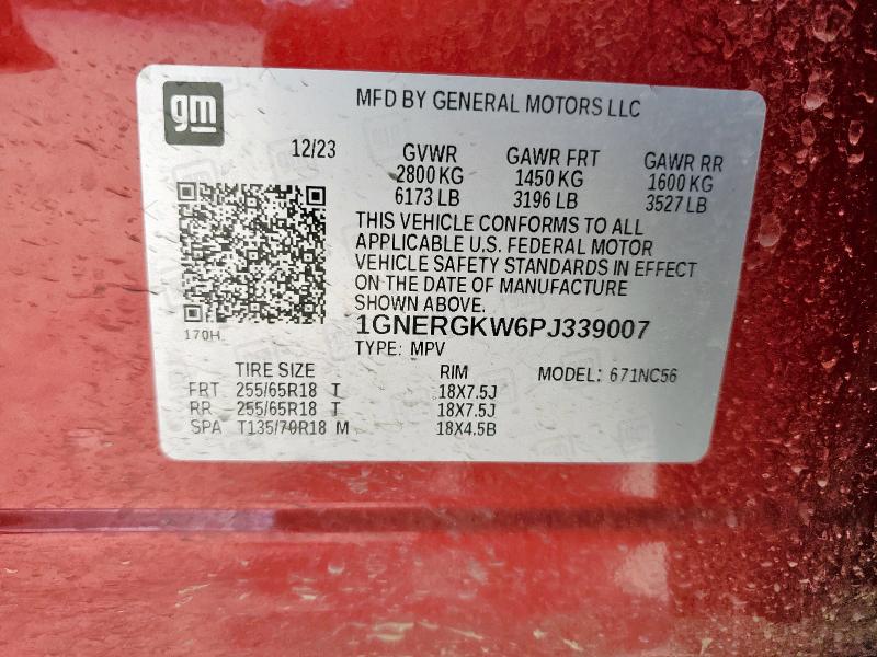 2023 CHEVROLET TRAVERSE L - 1GNERGKW6PJ339007