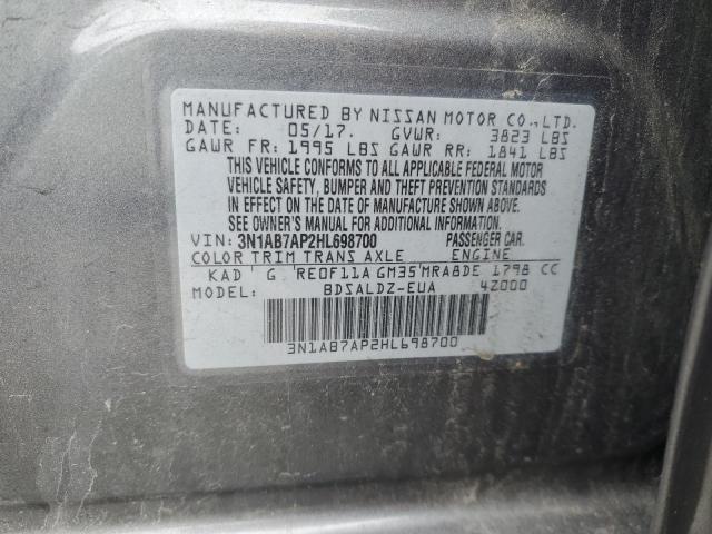 2017 NISSAN SENTRA S 3N1AB7AP2HL698700
