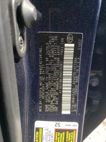 2021 TOYOTA CAMRY SE 4T1G11AK4MU579361